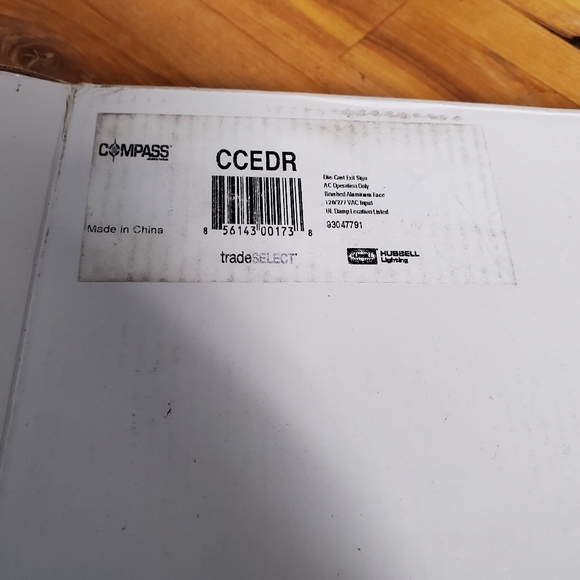 COMPASS LED Die-Cast Exit Sign, NWT - Picture 2 of 4